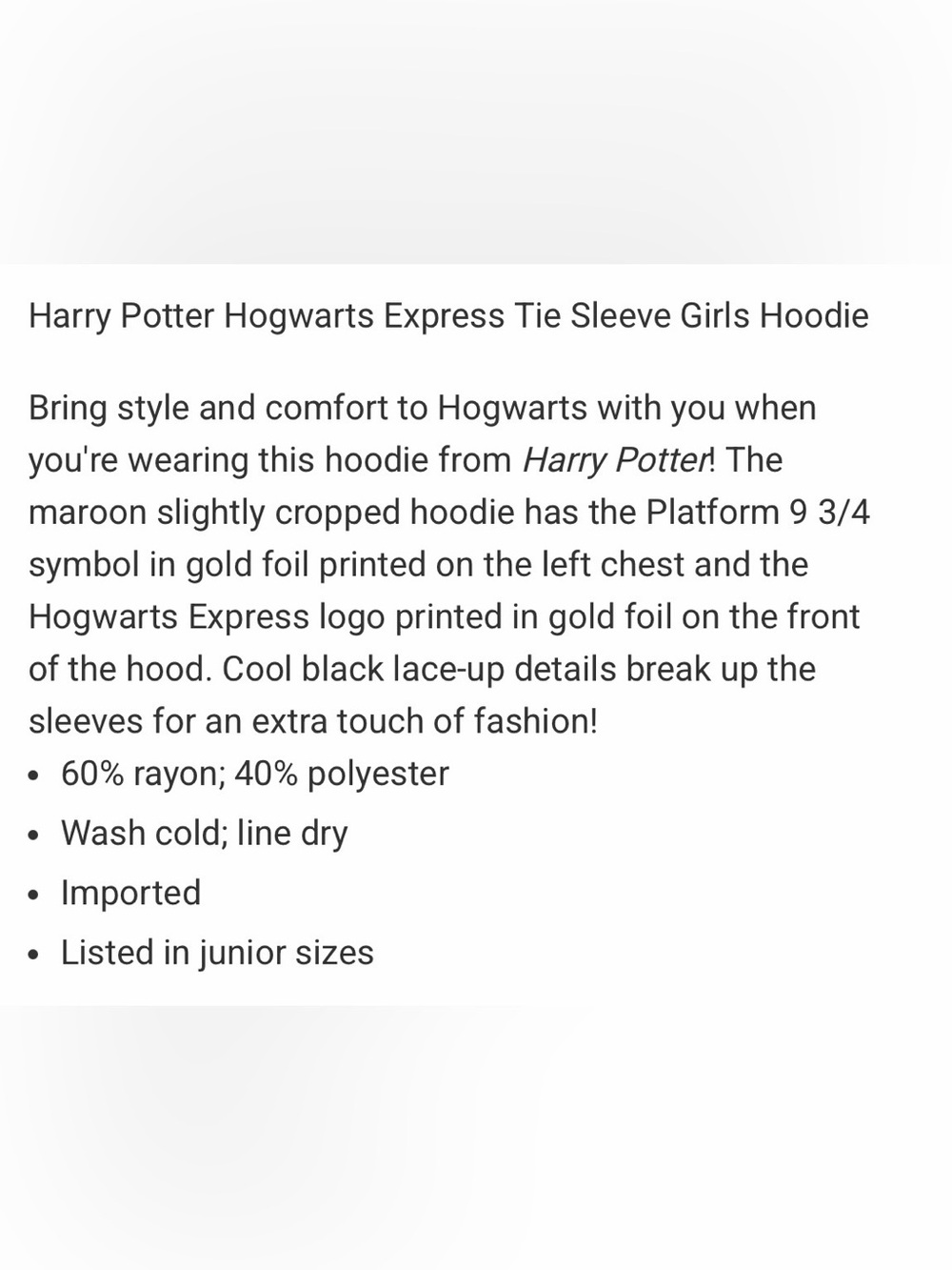 Harry Potter Hogwarts Express Tie Sleeve
Hoodie - Picture 11 of 12